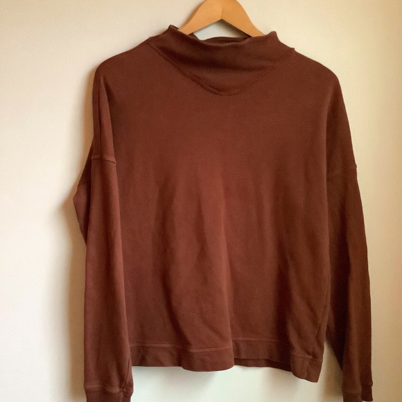 MATE the Label Sydney mock neck red Brown Sweatshirt pullover - Picture 1 of 8